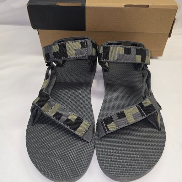 Teva M Original Universal Sandal, Men's Size 9 in Retro Block Grn/Blk/Gry, NIB - Picture 2 of 7